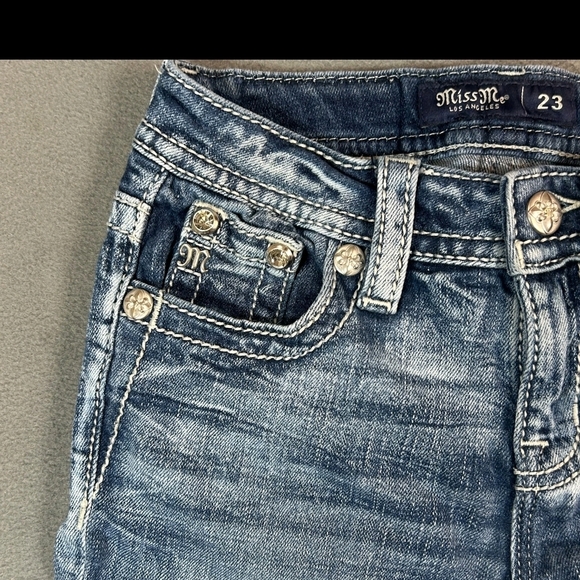 Miss Me Classic Denim Straight Leg Jeans - Picture 6 of 13